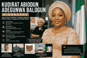 Kudirat Abiodun Adegunwa Balogun Biography: Age, Career, Politician, Husband, Parents, Family, Origin, Instagram And Net Worth